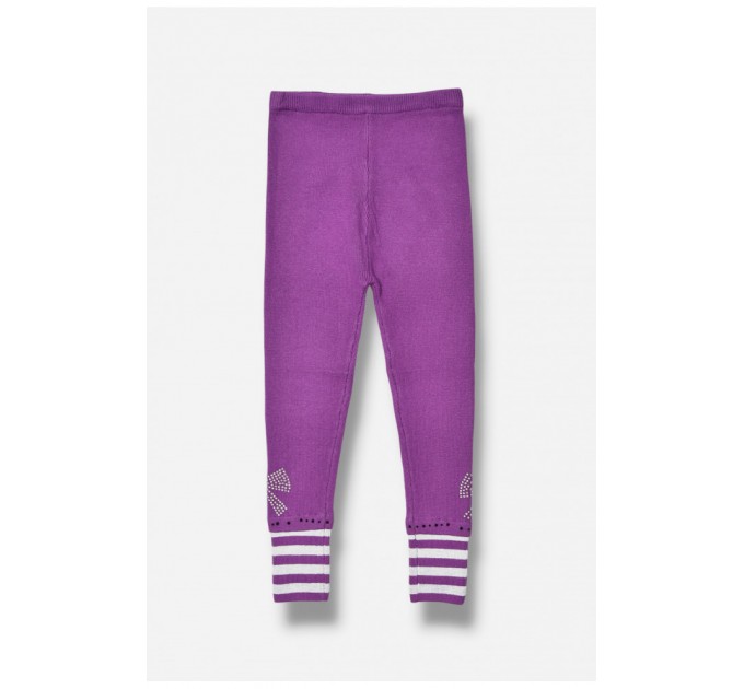 Лосины детские демисезонные для девочки лилового цвета 189144L