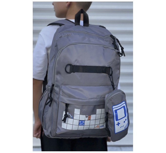 Рюкзак підлітковий для хлопчика сірого кольору 189228L