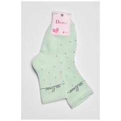 Носки детские махровые для девочки мятного цвета 189445L