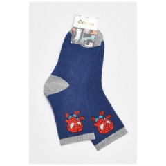 Носки детские махровые для мальчика темно-синего цвета 189472L