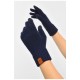 Перчатки женские сенсорные темно-синего цвета 189505L