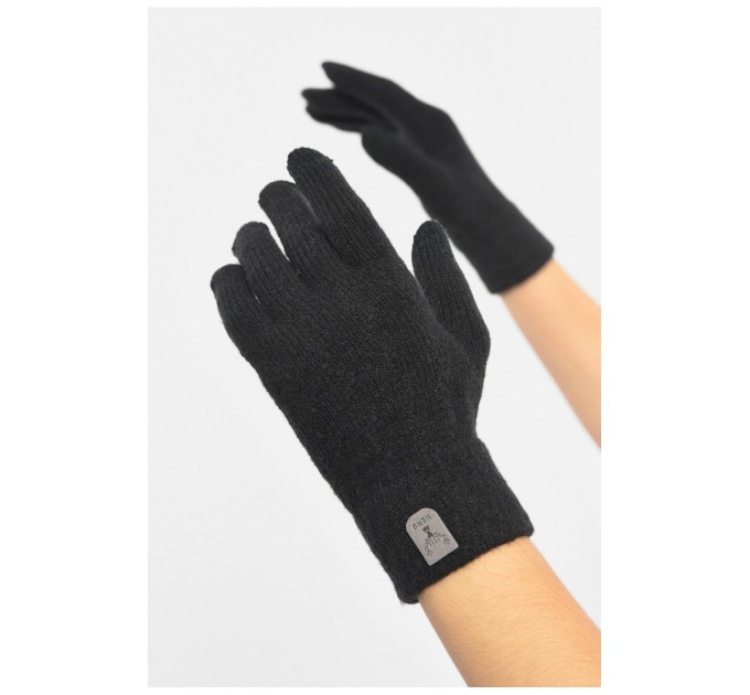 Перчатки женские сенсорные черного цвета 189519L