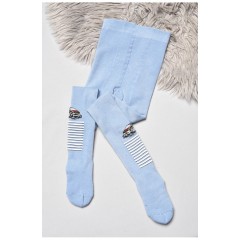 Колготи дитячі махрові для хлопчика темно-блакитного кольору 189590L