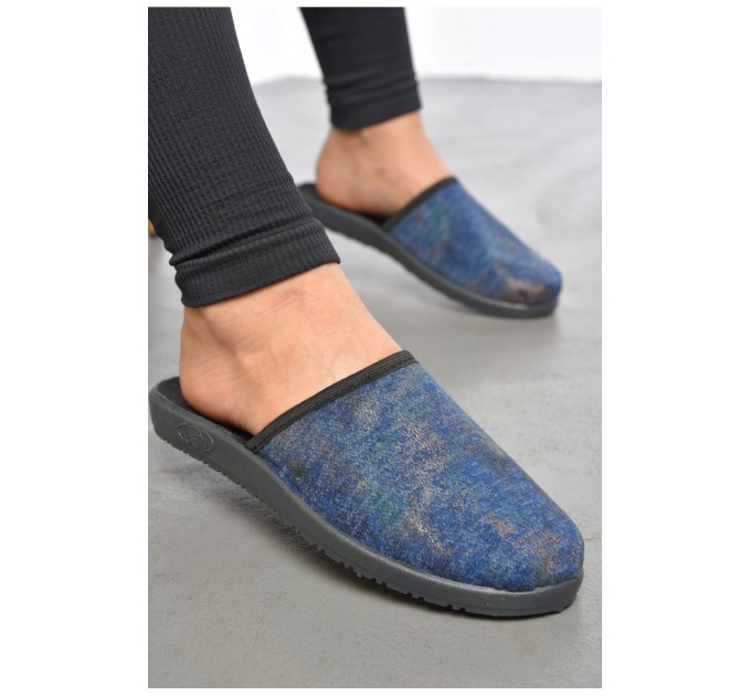 Капці жіночі темно-синього кольору 189802L