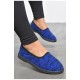 Капці жіночі синього кольору з малюнком 189814L