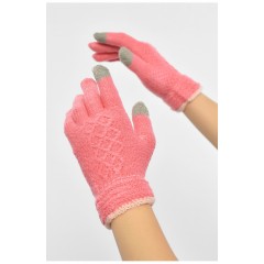 Перчатки женские сенсорные розового цвета 190009L