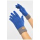 Рукавички жіночі сенсорні синього кольору утеплені 190039L