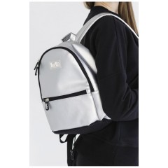 Рюкзак дитячий еко шкіра сірого кольору однотонний 190095L