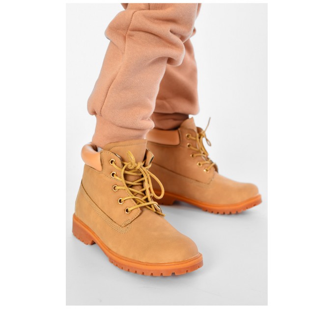 Черевики дитячі бежевого кольору на шнурівці 190231L