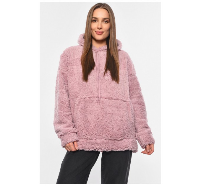Худі жіноче тедді пудрового кольору 190274L