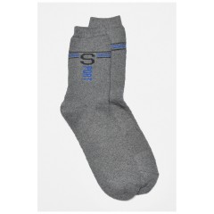 Шкарпетки чоловічі махрові сірого кольору 190323L