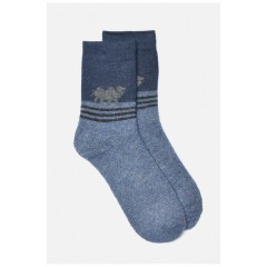 Шкарпетки чоловічі махрові ангорові синього кольору 190499L Шкарпетки чоловічі махрові ангорові синього кольору 190499L