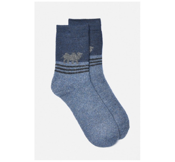 Носки мужские махровые ангоровые синего цвета 190499L