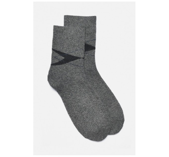 Носки мужские махровые ангоровые темно-серого цвета 190525L