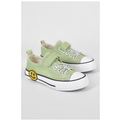 Кеди дитячі салатового кольору текстиль 190705L