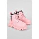 Черевики дитячі демісезон світло-рожевого кольору на флісі 190789L
