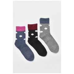 Набір шкарпеток жіночих махрових із ангори 3 штуки 190813L