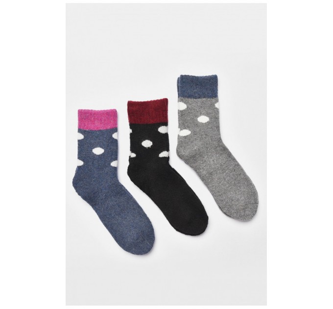 Набір шкарпеток жіночих махрових із ангори 3 штуки 190813L