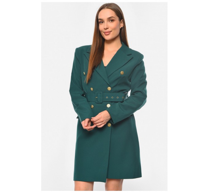 Сукня-піджак жіноча однотонна зеленого кольору 191002L