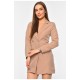 Сукня-піджак жіноча однотонна бежевого кольору 191005L