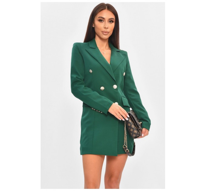 Сукня-піджак жіноча однотонна зеленого кольору 191006L