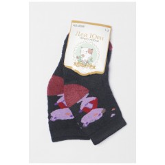 Носки детские махровые для девочки черного цвета 191287L