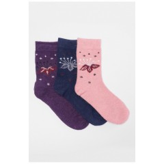 Набір жіночих шкарпеток на верблюжій вовні з принтом 3 штуки 191360L Набір жіночих шкарпеток на верблюжій вовні з принтом 3 штуки 191360L