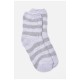 Носки женские травка лилового цвета в полоску 191407L