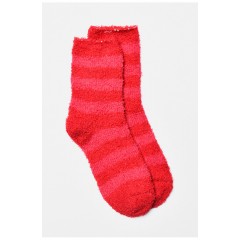 Носки женские травка красного цвета в полоску 191411L Носки женские травка красного цвета в полоску 191411L