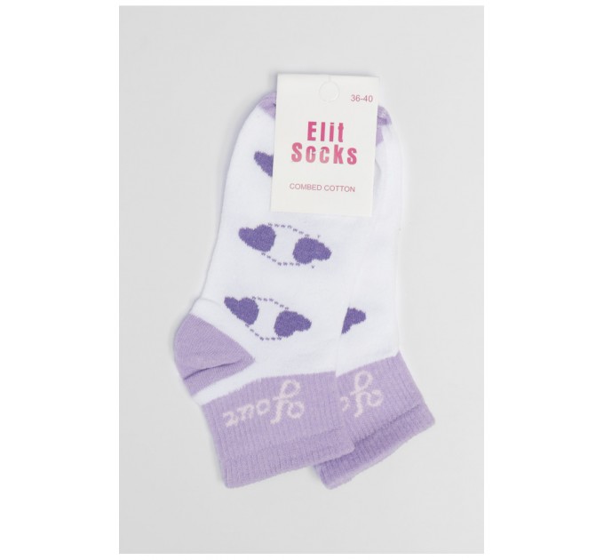 Носки подростковые сиреневого цвета с рисунком 191571L.