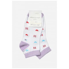 Шкарпетки підліткові білого кольору з малюнком 191609L