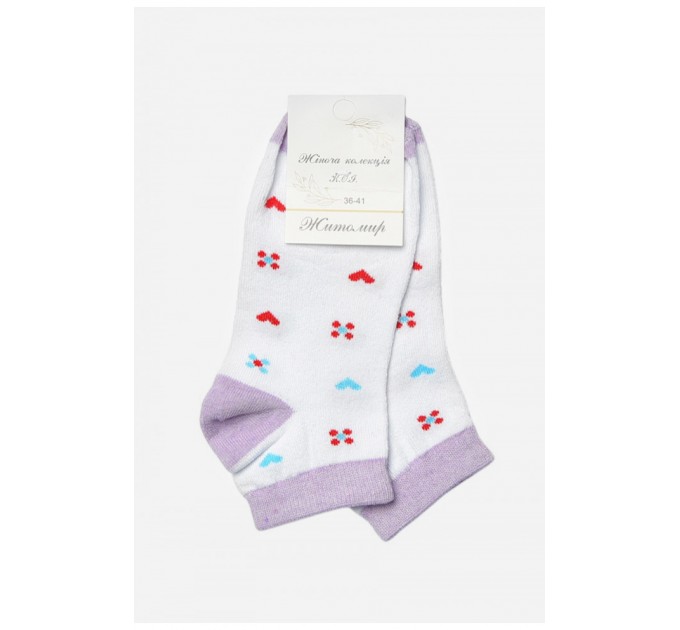 Шкарпетки підліткові білого кольору з малюнком 191609L