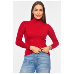 Гольф женский трикотажный бордового цвета 191849L