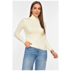Гольф жіночий трикотажний молочного кольору 191854L