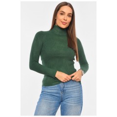 Гольф женский трикотажный зеленого цвета 191855L