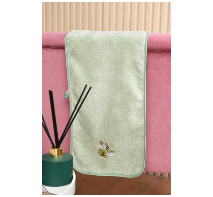 Рушник кухонний мікрофібра м'ятного кольору розмір 25*50 см 191862L