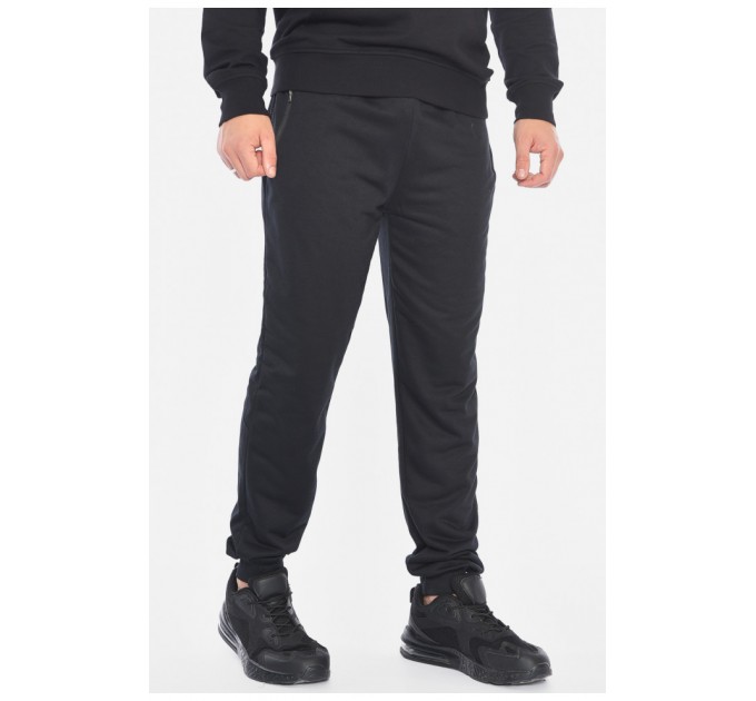 Спортивні штани чоловічі чорного кольору 191905L