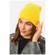 Шапка женская демисезонная желтого цвета 191911L