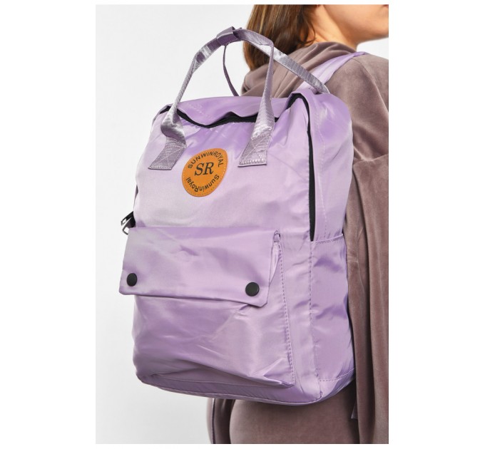 Женский рюкзак текстильный сиреневого цвета 192066L