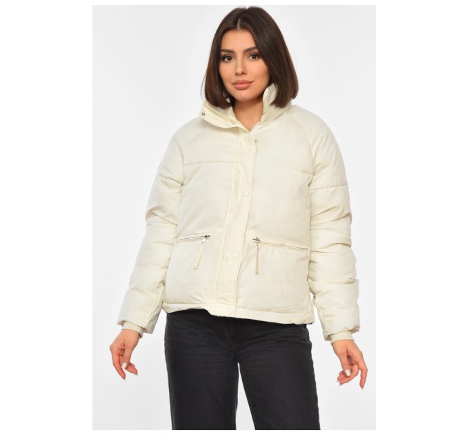 Куртка женская демисезонная бежевого цвета 192131L