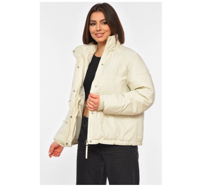 Куртка женская демисезонная молочного цвета 192132L