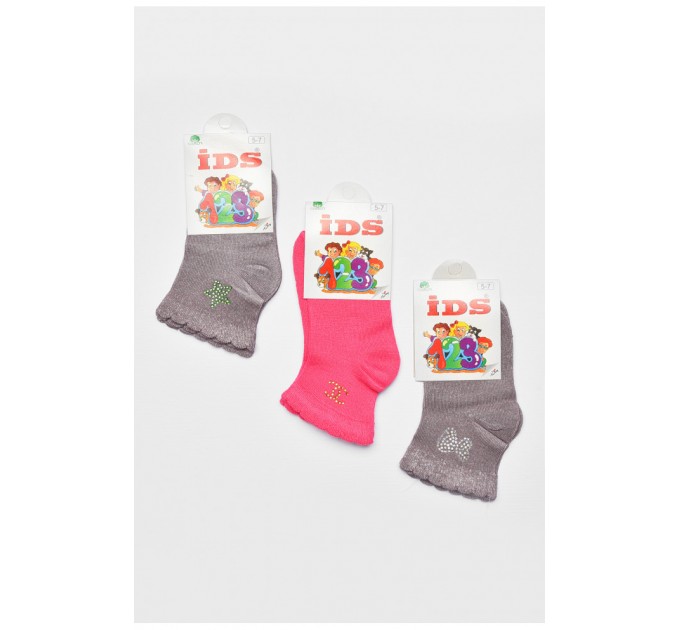 Набор детских носков для демисезонных девочки 3 штуки 192283L