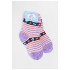 Шкарпетки дитячі ангорові фіолетового кольору з принтом 192436L Шкарпетки дитячі ангорові фіолетового кольору з принтом 192436L