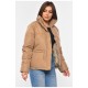 Куртка жіноча демісезонна темно-бежевого кольору 192456L