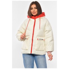 Куртка жіноча демісезонна молочного кольору 192458L
