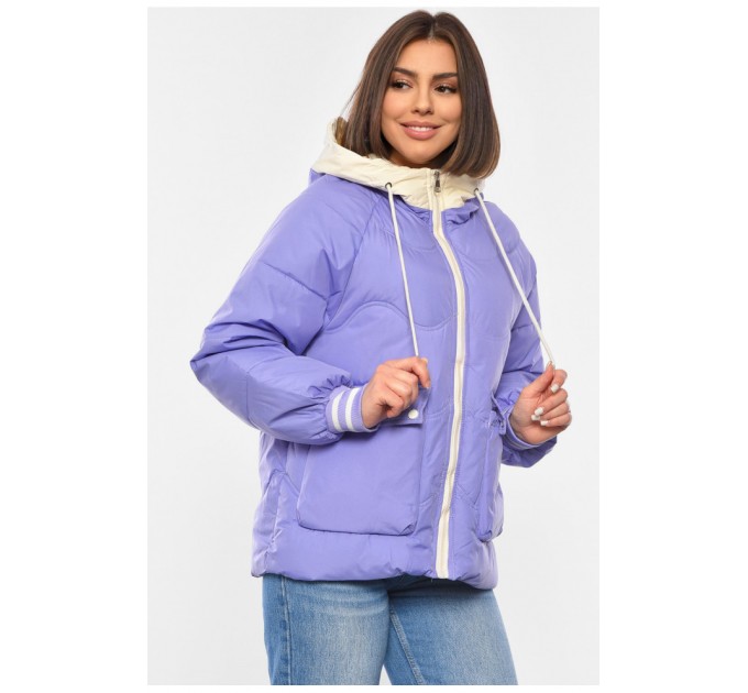 Куртка жіноча демісезонна бузкового кольору 192459L