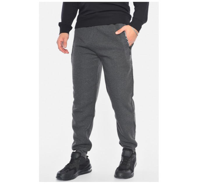 Спортивні штани чоловічі на флісі сірого кольору 192540L