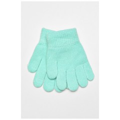 Рукавички дитячі демісезонні однотонні бірюзового кольору 192679L