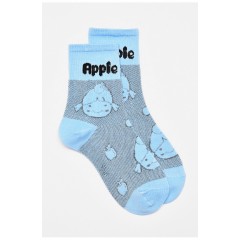Шкарпетки дитячі демісезонні блакитного кольору з малюнком 192893L