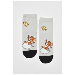 Шкарпетки дитячі демісезонні сірого кольору з малюнком 192914L